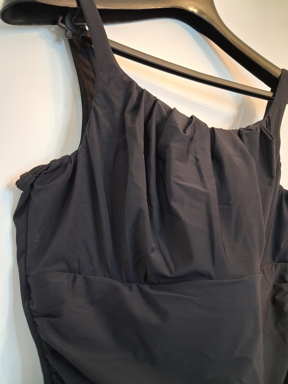 Lands' End Black Ruched One-Piece Swimsuit - Picture 2 of 6